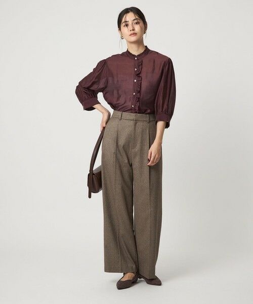 green label relaxing / グリーンレーベル リラクシング シャツ・ブラウス | フロントネック フリル ブラウス | 詳細15