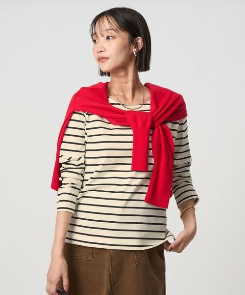 green label relaxing / グリーンレーベル リラクシング カットソー | ブライト ボーダー ロングスリーブ カットソー | 詳細1