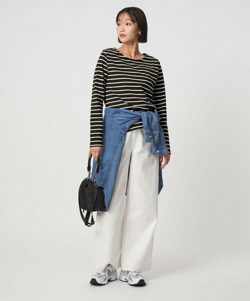 green label relaxing / グリーンレーベル リラクシング カットソー | ブライト ボーダー ロングスリーブ カットソー | 詳細9