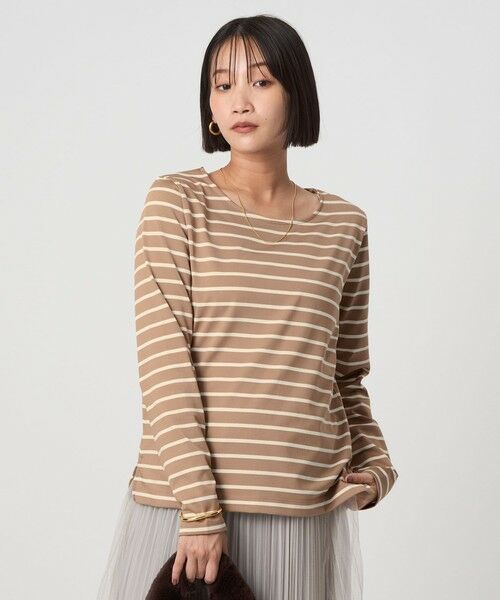 green label relaxing / グリーンレーベル リラクシング カットソー | ブライト ボーダー ロングスリーブ カットソー | 詳細15