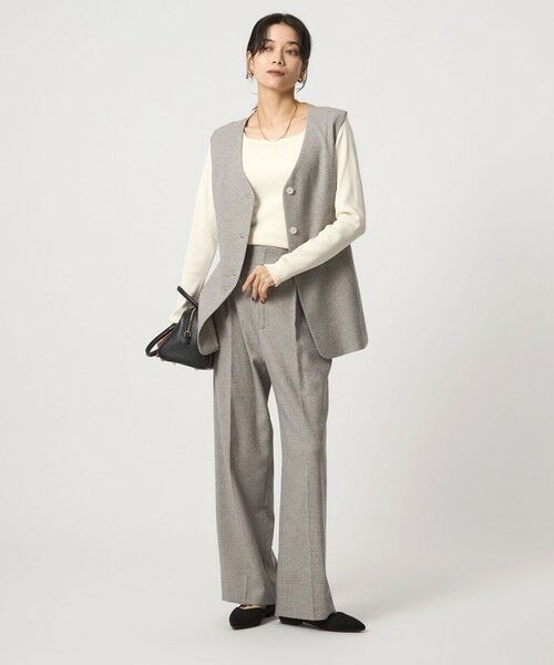 green label relaxing / グリーンレーベル リラクシング カットソー | ブライトリブ スクエアネック ロングスリーブ カットソー 制菌 | 詳細2