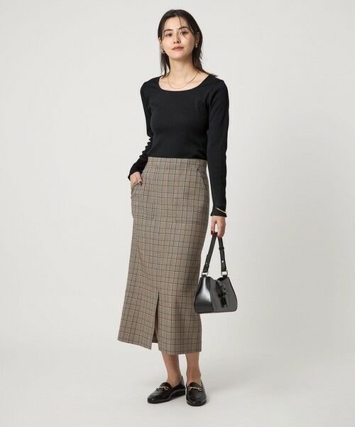 green label relaxing / グリーンレーベル リラクシング カットソー | ブライトリブ スクエアネック ロングスリーブ カットソー 制菌 | 詳細8