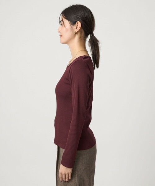 green label relaxing / グリーンレーベル リラクシング カットソー | ブライトリブ スクエアネック ロングスリーブ カットソー 制菌 | 詳細15
