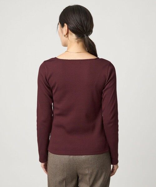 green label relaxing / グリーンレーベル リラクシング カットソー | ブライトリブ スクエアネック ロングスリーブ カットソー 制菌 | 詳細16