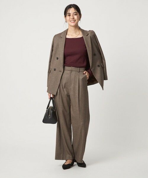 green label relaxing / グリーンレーベル リラクシング カットソー | ブライトリブ スクエアネック ロングスリーブ カットソー 制菌 | 詳細12