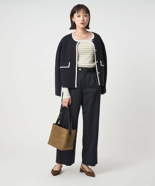 green label relaxing / グリーンレーベル リラクシング カットソー | ブライトリブ スクエアネック ロングスリーブ カットソー 制菌 | 詳細24