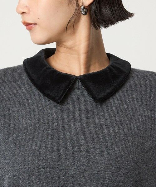 green label relaxing / グリーンレーベル リラクシング ニット・セーター | ベロア エリ 2WAY ニット プルオーバー ウォッシャブル | 詳細9