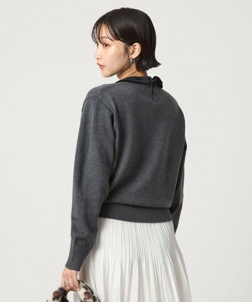 green label relaxing / グリーンレーベル リラクシング ニット・セーター | ベロア エリ 2WAY ニット プルオーバー ウォッシャブル | 詳細2