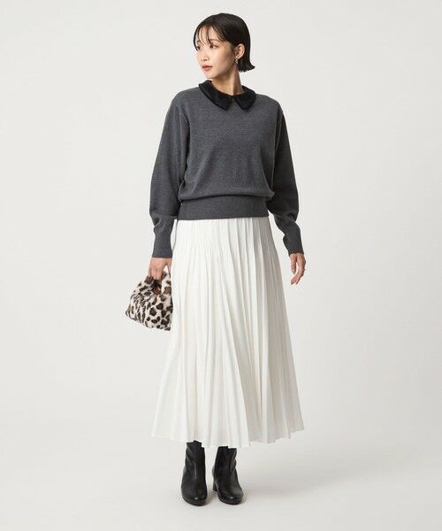 green label relaxing / グリーンレーベル リラクシング ニット・セーター | ベロア エリ 2WAY ニット プルオーバー ウォッシャブル | 詳細4