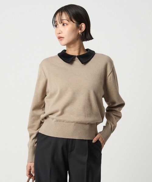 green label relaxing / グリーンレーベル リラクシング ニット・セーター | ベロア エリ 2WAY ニット プルオーバー ウォッシャブル | 詳細17