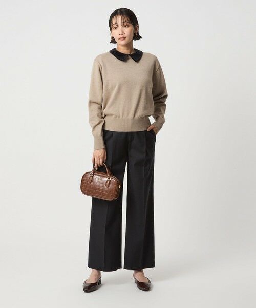 green label relaxing / グリーンレーベル リラクシング ニット・セーター | ベロア エリ 2WAY ニット プルオーバー ウォッシャブル | 詳細19