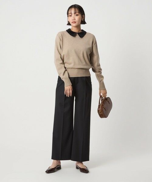 green label relaxing / グリーンレーベル リラクシング ニット・セーター | ベロア エリ 2WAY ニット プルオーバー ウォッシャブル | 詳細20