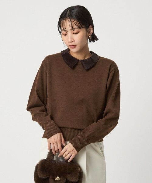 green label relaxing / グリーンレーベル リラクシング ニット・セーター | ベロア エリ 2WAY ニット プルオーバー ウォッシャブル | 詳細22