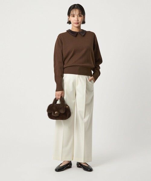 green label relaxing / グリーンレーベル リラクシング ニット・セーター | ベロア エリ 2WAY ニット プルオーバー ウォッシャブル | 詳細24