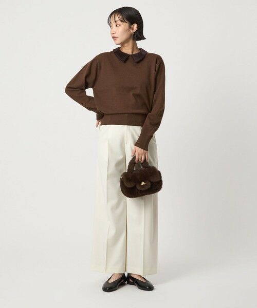 green label relaxing / グリーンレーベル リラクシング ニット・セーター | ベロア エリ 2WAY ニット プルオーバー ウォッシャブル | 詳細25