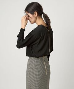 green label relaxing / グリーンレーベル リラクシング ニット・セーター | チャーム付き ドッキング ロングスリーブ プルオーバー ニット