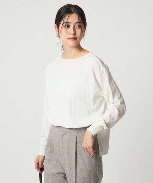 green label relaxing / グリーンレーベル リラクシング ニット・セーター | チャーム付き ドッキング ロングスリーブ プルオーバー ニット | 詳細1