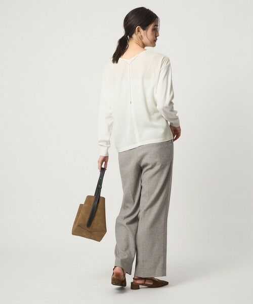 green label relaxing / グリーンレーベル リラクシング ニット・セーター | チャーム付き ドッキング ロングスリーブ プルオーバー ニット | 詳細4