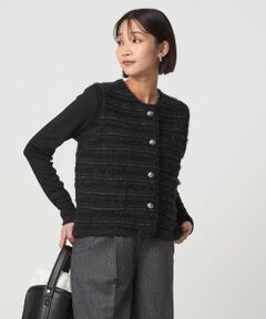 green label relaxing / グリーンレーベル リラクシング ベスト | ミックスツイードライク ニット ジレ ベスト