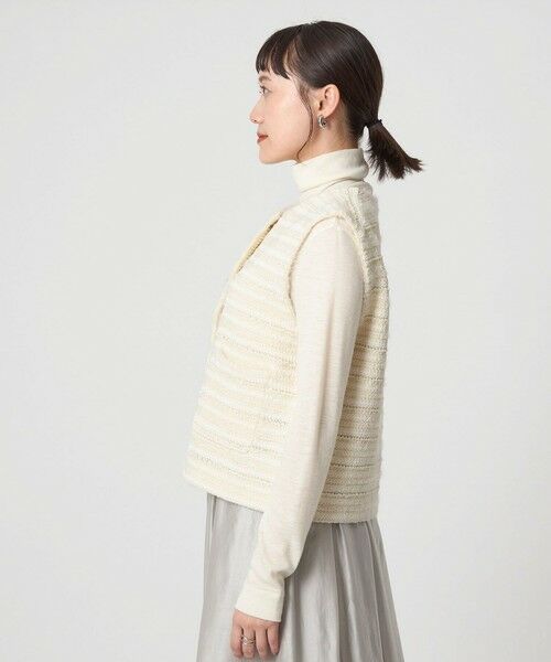 green label relaxing / グリーンレーベル リラクシング ベスト | ミックスツイードライク ニット ジレ ベスト | 詳細6