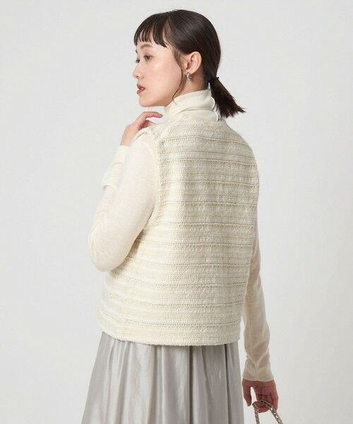 green label relaxing / グリーンレーベル リラクシング ベスト | ミックスツイードライク ニット ジレ ベスト | 詳細2