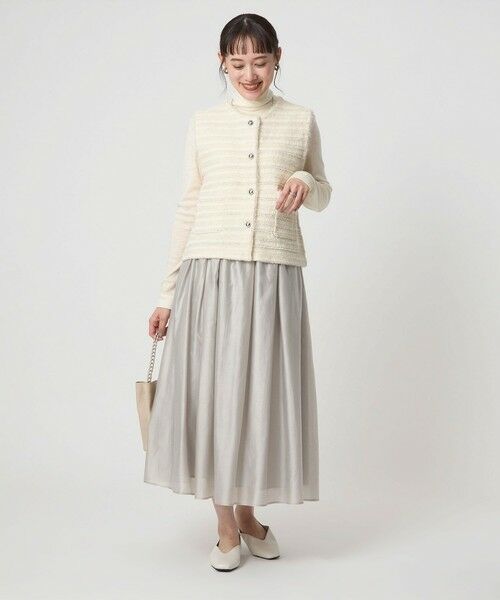 green label relaxing / グリーンレーベル リラクシング ベスト | ミックスツイードライク ニット ジレ ベスト | 詳細4