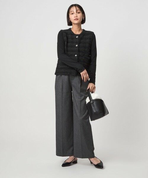 green label relaxing / グリーンレーベル リラクシング ベスト | ミックスツイードライク ニット ジレ ベスト | 詳細17