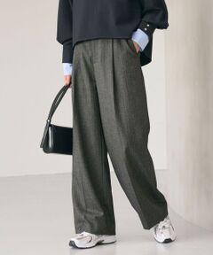 green label relaxing / グリーンレーベル リラクシング スラックス・ドレスパンツ | ［size SHORT/TALLあり］ホームスパン ストレート パンツ ストレッチ