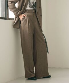 green label relaxing / グリーンレーベル リラクシング スラックス・ドレスパンツ | ［size SHORT/TALLあり］ホームスパン ストレート パンツ ストレッチ