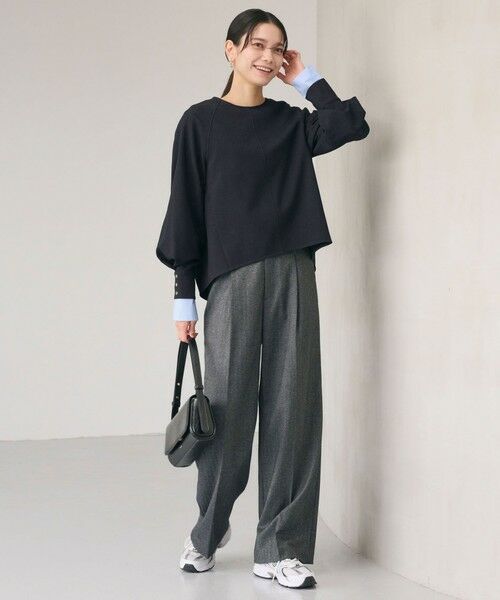 green label relaxing / グリーンレーベル リラクシング スラックス・ドレスパンツ | ［size SHORT/TALLあり］ホームスパン ストレート パンツ ストレッチ | 詳細2