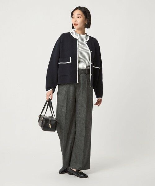 green label relaxing / グリーンレーベル リラクシング スラックス・ドレスパンツ | ［size SHORT/TALLあり］ホームスパン ストレート パンツ ストレッチ | 詳細6