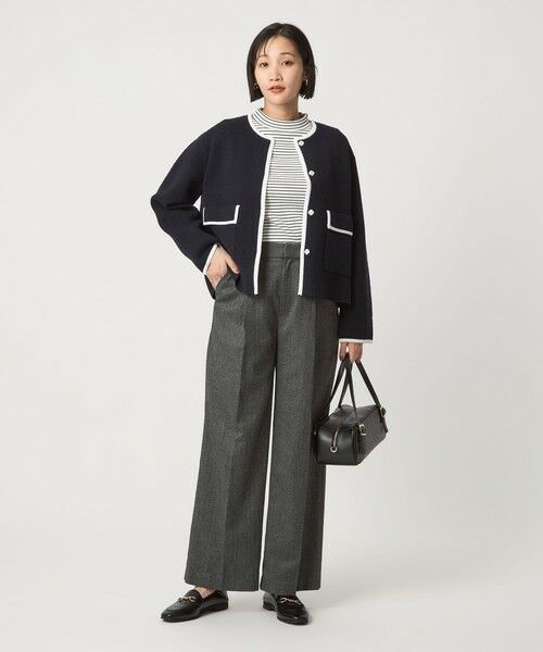 green label relaxing / グリーンレーベル リラクシング スラックス・ドレスパンツ | ［size SHORT/TALLあり］ホームスパン ストレート パンツ ストレッチ | 詳細8