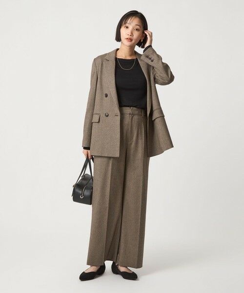 green label relaxing / グリーンレーベル リラクシング スラックス・ドレスパンツ | ［size SHORT/TALLあり］ホームスパン ストレート パンツ ストレッチ | 詳細19