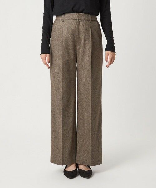 green label relaxing / グリーンレーベル リラクシング スラックス・ドレスパンツ | ［size SHORT/TALLあり］ホームスパン ストレート パンツ ストレッチ | 詳細22