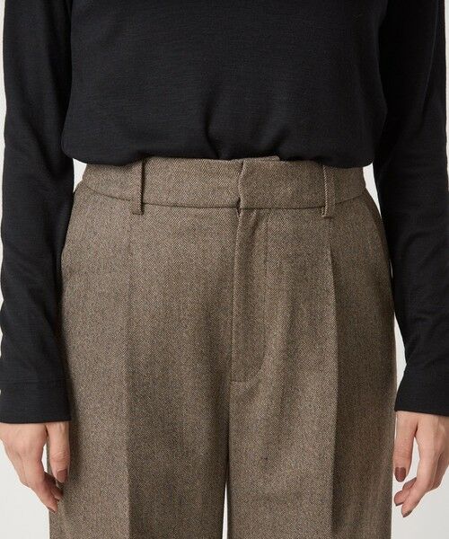 green label relaxing / グリーンレーベル リラクシング スラックス・ドレスパンツ | ［size SHORT/TALLあり］ホームスパン ストレート パンツ ストレッチ | 詳細25