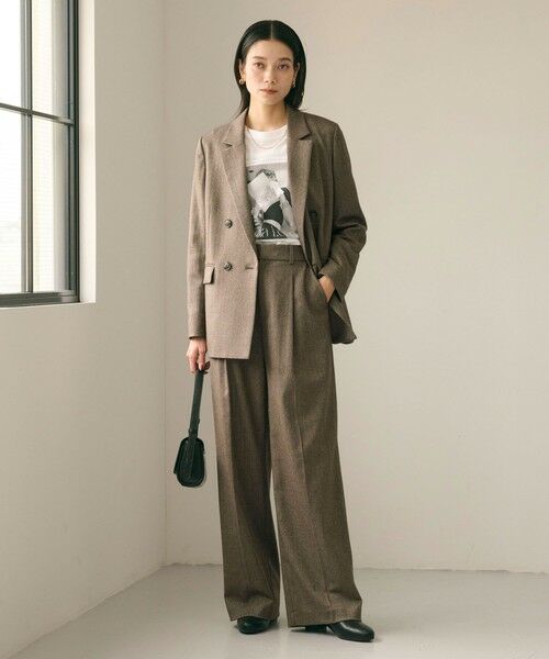 green label relaxing / グリーンレーベル リラクシング スラックス・ドレスパンツ | ［size SHORT/TALLあり］ホームスパン ストレート パンツ ストレッチ | 詳細12