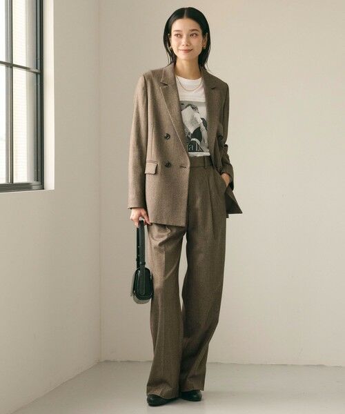 green label relaxing / グリーンレーベル リラクシング スラックス・ドレスパンツ | ［size SHORT/TALLあり］ホームスパン ストレート パンツ ストレッチ | 詳細15