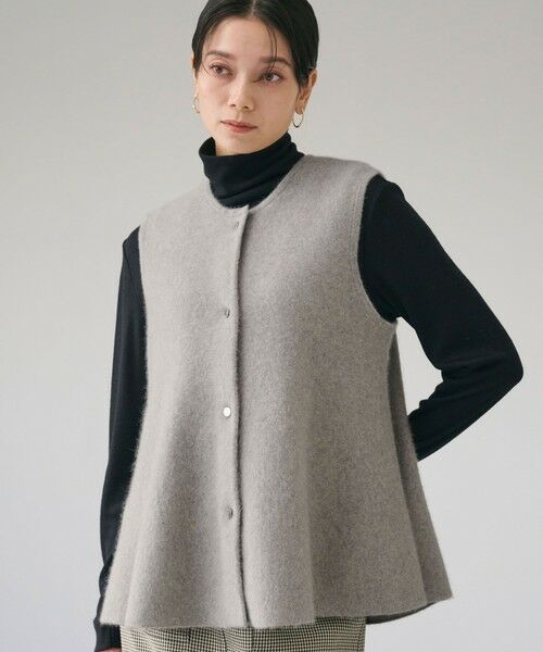 green label relaxing / グリーンレーベル リラクシング ベスト | FOXブレンド セッケツ ニット ジレ | 詳細5