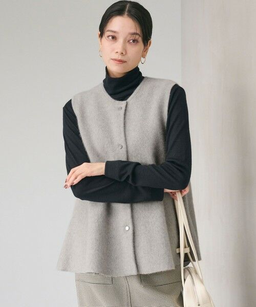 green label relaxing / グリーンレーベル リラクシング ベスト | FOXブレンド セッケツ ニット ジレ | 詳細6