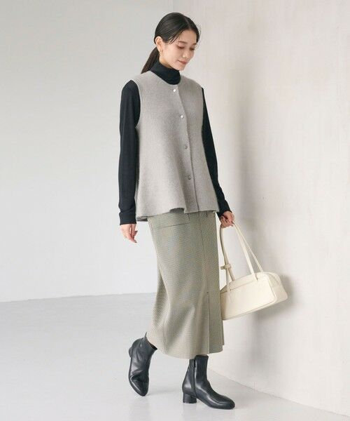 green label relaxing / グリーンレーベル リラクシング ベスト | FOXブレンド セッケツ ニット ジレ | 詳細10