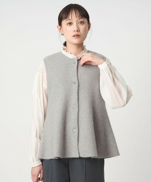 green label relaxing / グリーンレーベル リラクシング ベスト | FOXブレンド セッケツ ニット ジレ | 詳細12