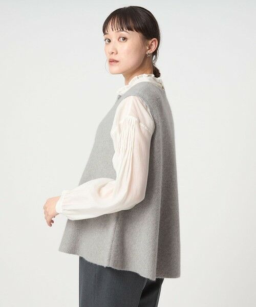 green label relaxing / グリーンレーベル リラクシング ベスト | FOXブレンド セッケツ ニット ジレ | 詳細13