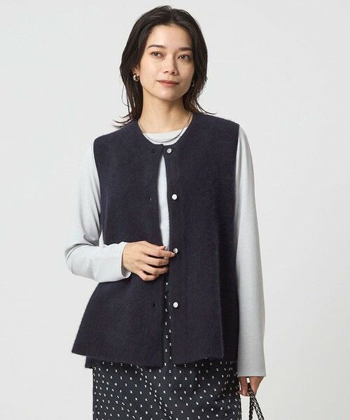 green label relaxing / グリーンレーベル リラクシング ベスト | FOXブレンド セッケツ ニット ジレ | 詳細25