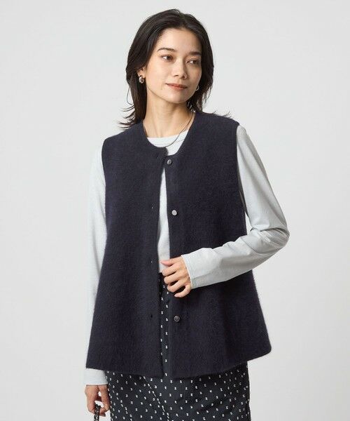green label relaxing / グリーンレーベル リラクシング ベスト | FOXブレンド セッケツ ニット ジレ | 詳細26