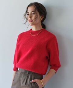 green label relaxing / グリーンレーベル リラクシング ニット・セーター | FOXブレンド ハーフスリーブ プルオーバー ニット