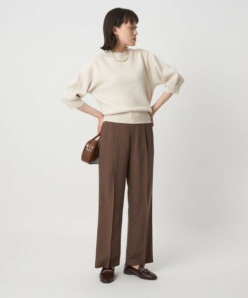 green label relaxing / グリーンレーベル リラクシング ニット・セーター | FOXブレンド ハーフスリーブ プルオーバー ニット | 詳細3