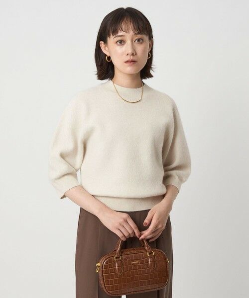 green label relaxing / グリーンレーベル リラクシング ニット・セーター | FOXブレンド ハーフスリーブ プルオーバー ニット | 詳細1