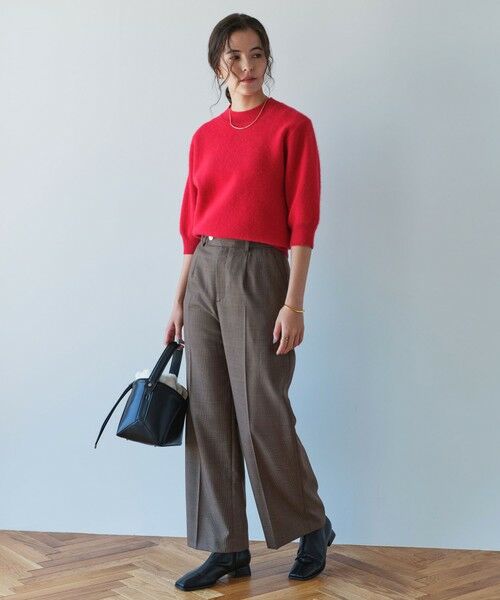 green label relaxing / グリーンレーベル リラクシング ニット・セーター | FOXブレンド ハーフスリーブ プルオーバー ニット | 詳細9