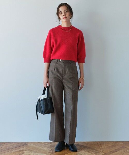 green label relaxing / グリーンレーベル リラクシング ニット・セーター | FOXブレンド ハーフスリーブ プルオーバー ニット | 詳細10