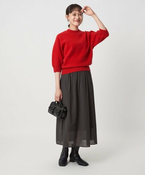 green label relaxing / グリーンレーベル リラクシング ニット・セーター | FOXブレンド ハーフスリーブ プルオーバー ニット | 詳細13